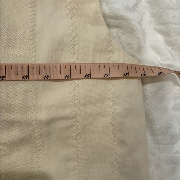 Susie Tompkins vintage Cream Button-Up mixed texture mother of pearl buttons - Picture 7 of 8